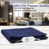 Single electric blanket plain navy blue by mellow products