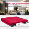 mellow single bed electric blanket royal red