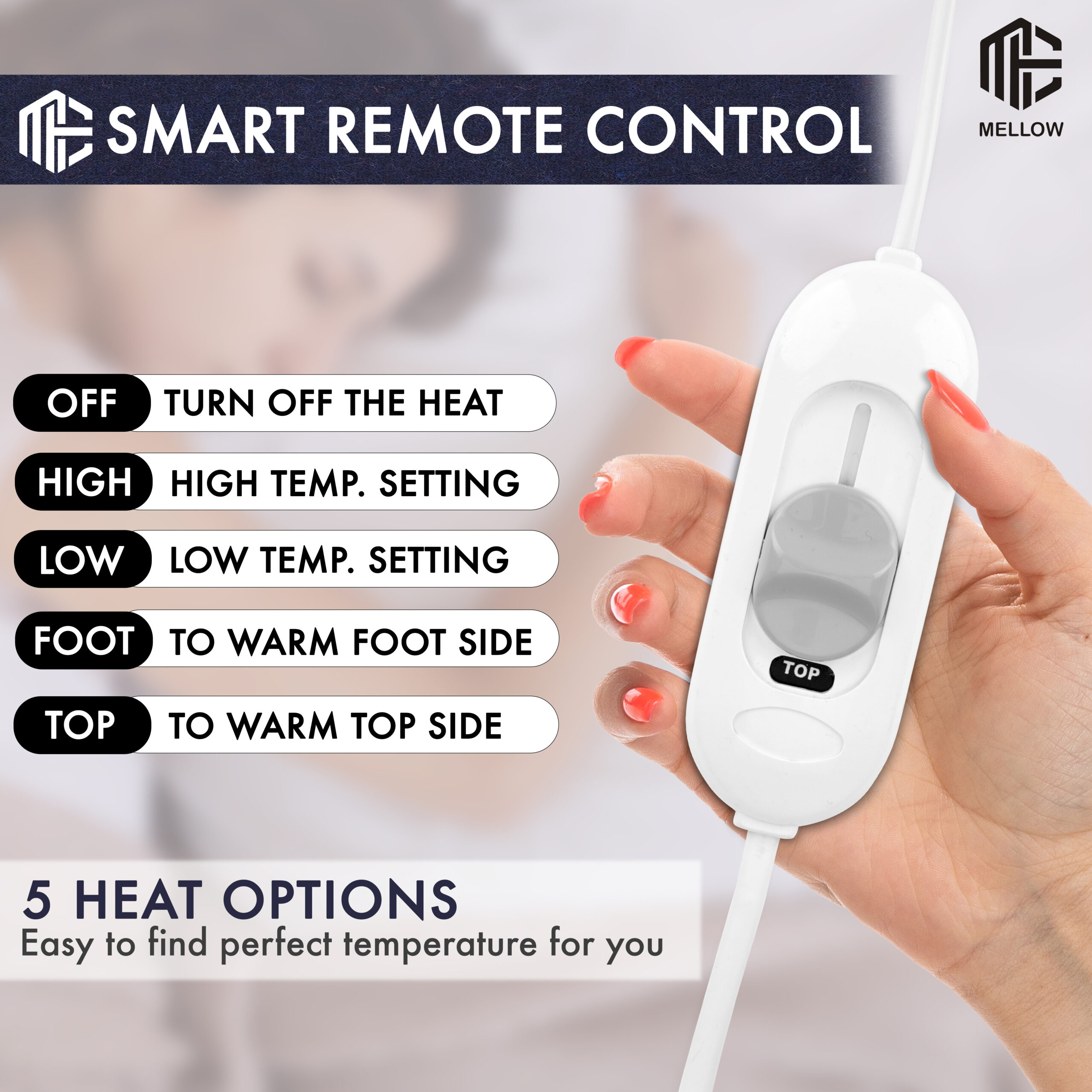 mellow electric blanket features