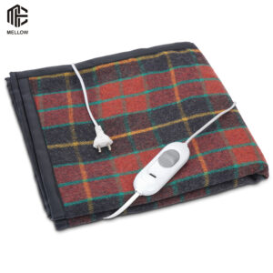 Dark Check Design Bed Warmer || Dark Check Pattern Electric Blanket