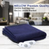 mellow double bed electric blanket navy blue